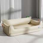 Cama para cachorro cor bege - vista frontal