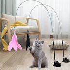 Brinquedo interativo para gatos com ventosa - gato brincando